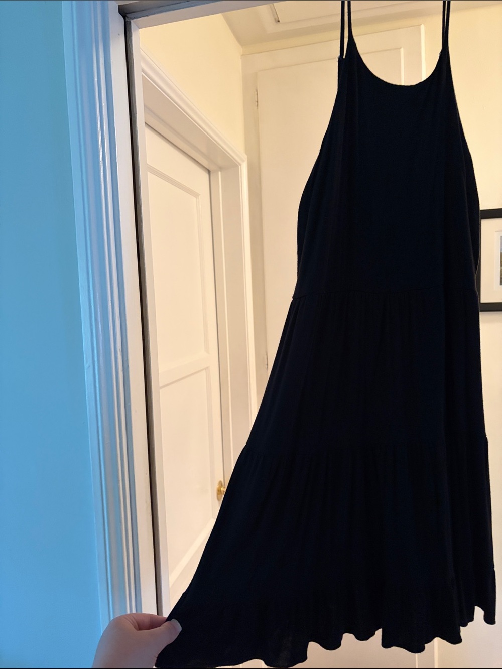 Black Spaghetti-Strap Dress -
